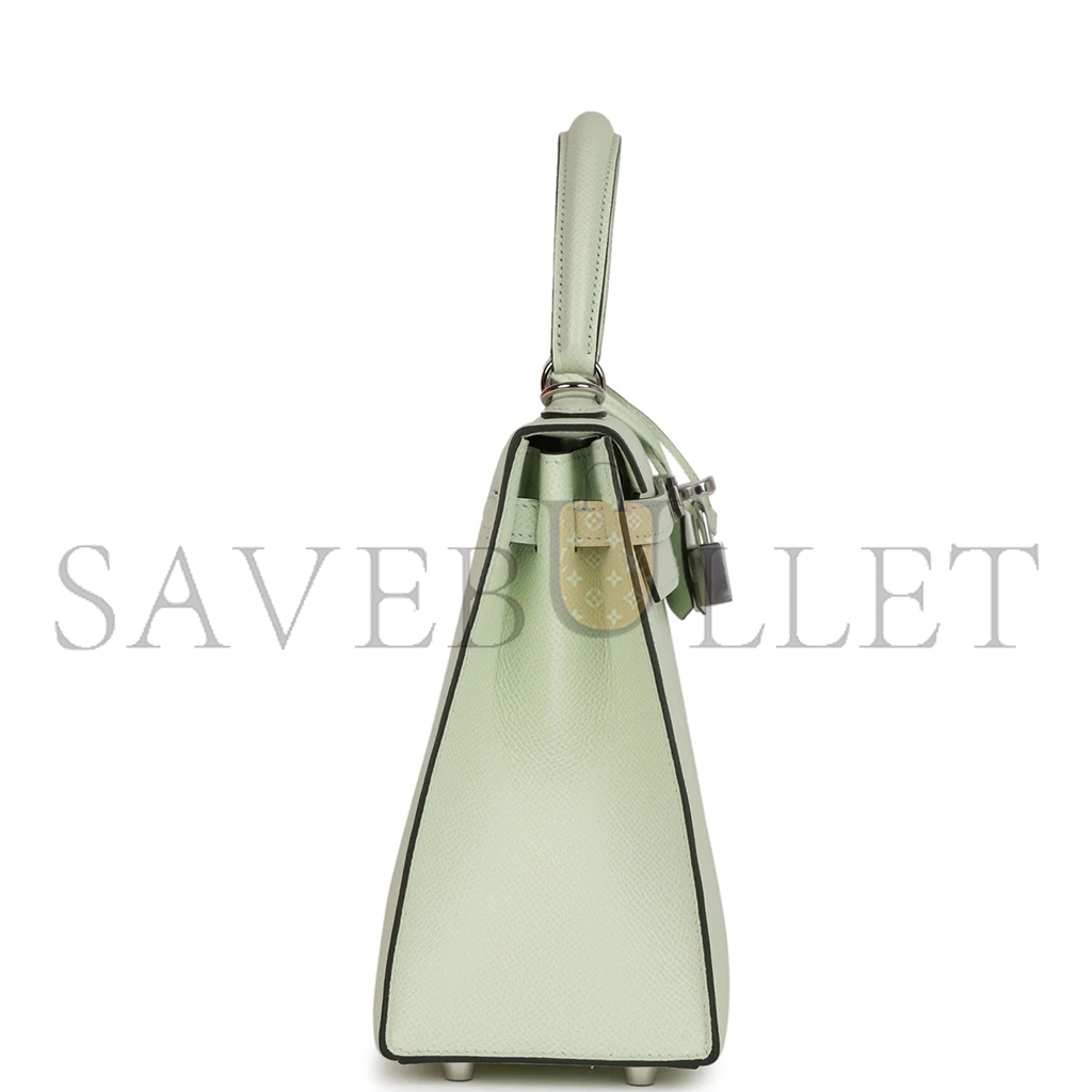HERMÈS MASTER KELLY SELLIER 25 EPSOM PALLADIUM HARDWARE (25*17*7cm)